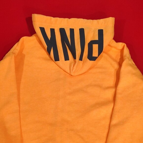 Pink by Victoria's secret full zip hoodie yellow graphic design women's - Picture 5 of 8